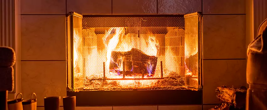 Mendota Hearth Landscape Fireplace Installation in Evanston